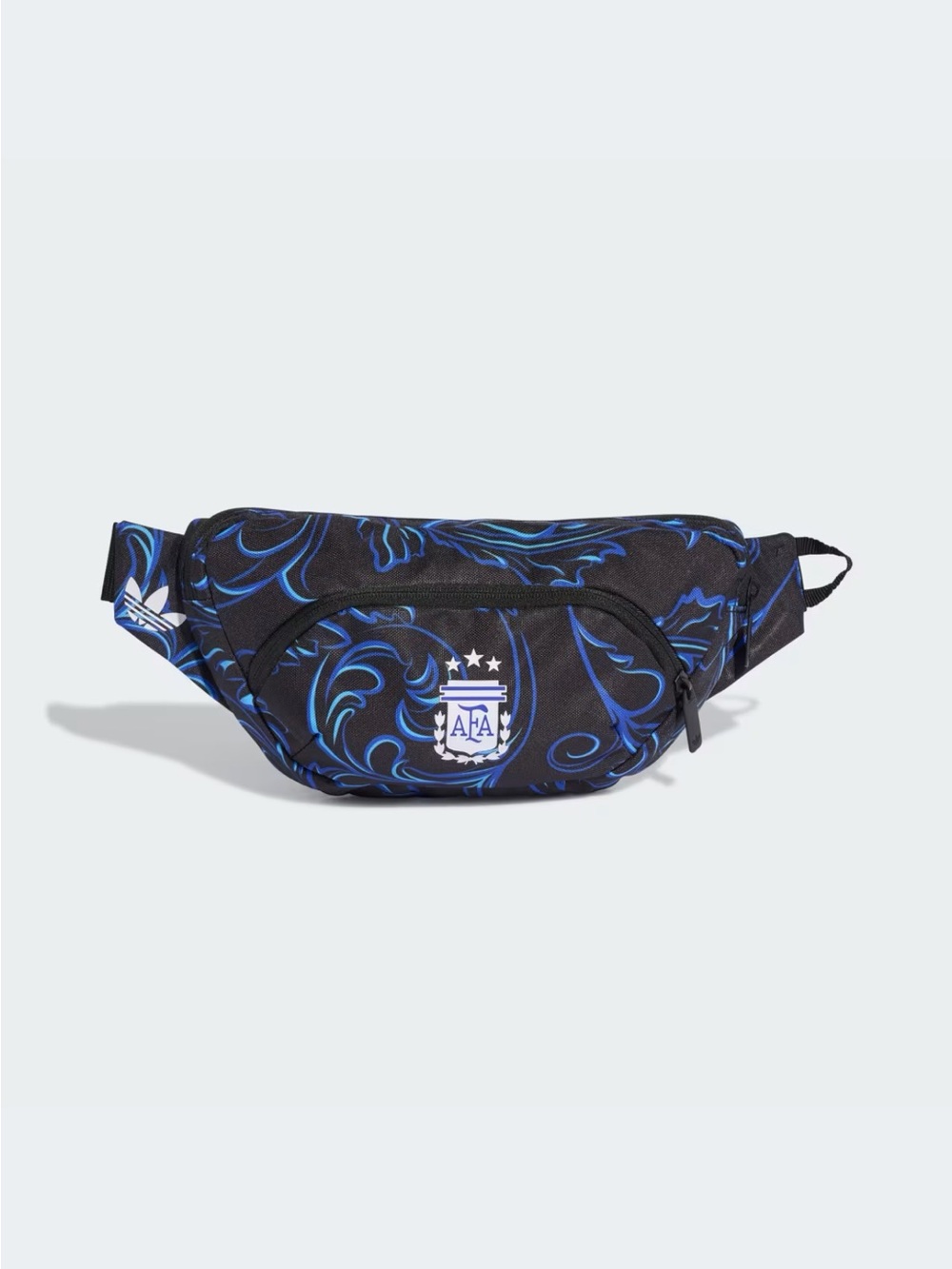 Adidas Argentina AFA Waist Pack Black/Blue 4L Adjustable Strap 2 Pockets